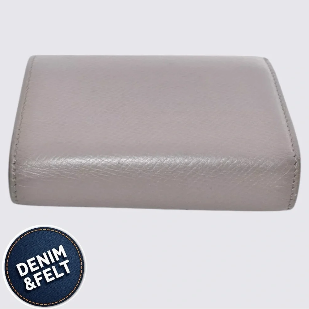 CELINE Women’s Small  Tri-Fold Wallet Leather | Color: Greige | w/Box & Bag 🩶🩶